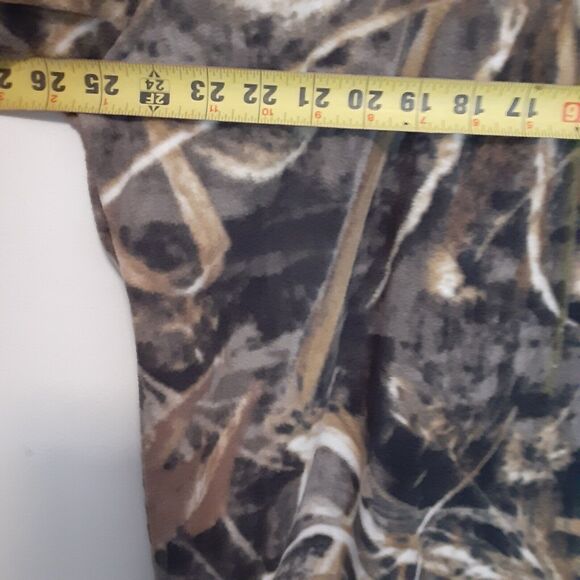 RealTree Fleece Jacket Mens L Camo Orange Hunting Full Zip Outdoors - Picture 7 of 8